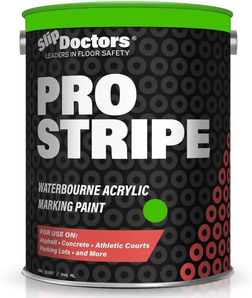 Pro Stripe Neon Green Line Marking Paint – 1 Gallon for Courts & Parking Lots