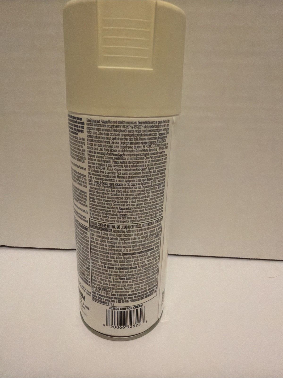 Rust-Oleum 302596 Chalked Ultra Matte Spray Paint, 12 Oz, Chiffon Cream