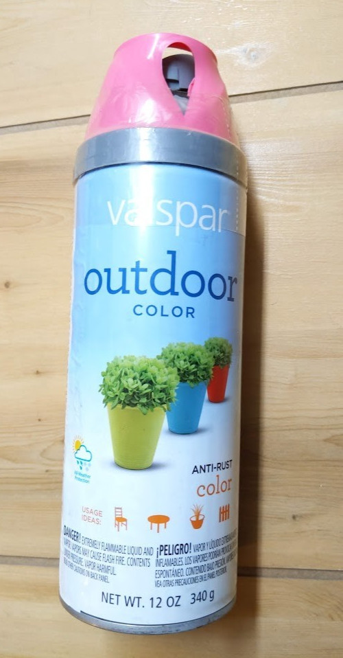 Valspar Outdoor Color Spray Paint 12oz BUBBLE GUM GLOSS Anti-Rust 15313 NEW
