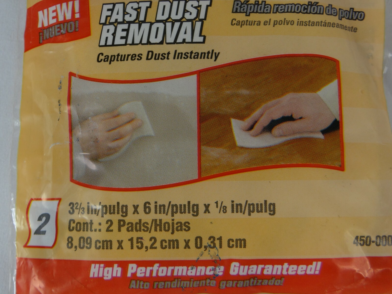 3M SandBlaster Dust Removal Pad 2 in Package, 450-000, 3 2/3″ x 6″ x 1/8″