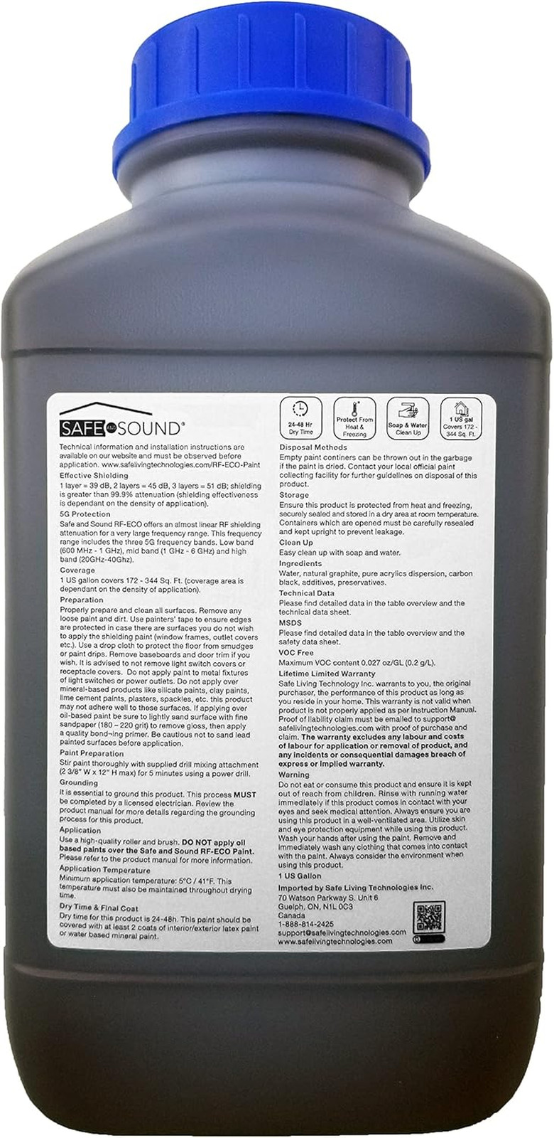 5G Shielding Paint – Safe and Sound RF-ECO for Home Protection, 1 Gallon