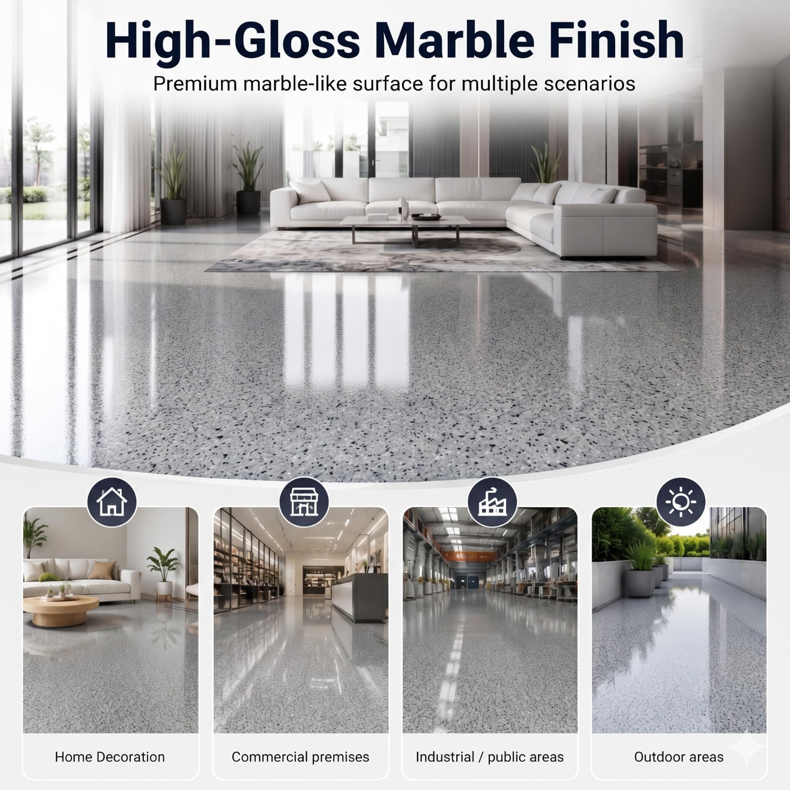 Colored Epoxy Floor Paint for Concrete | Self-Leveling, High-Gloss, Non-Slip Fin