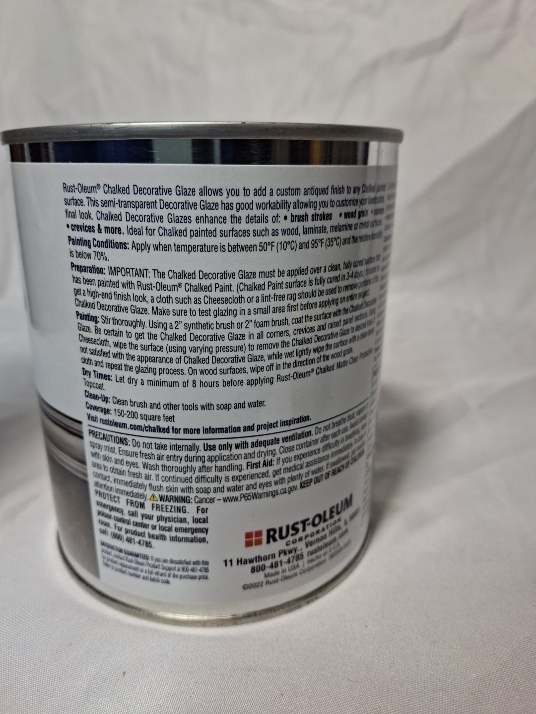 Rust-Oleum 315883 Chalked Decorative Glaze, 30oz Can, Semi-Transparent Smoked