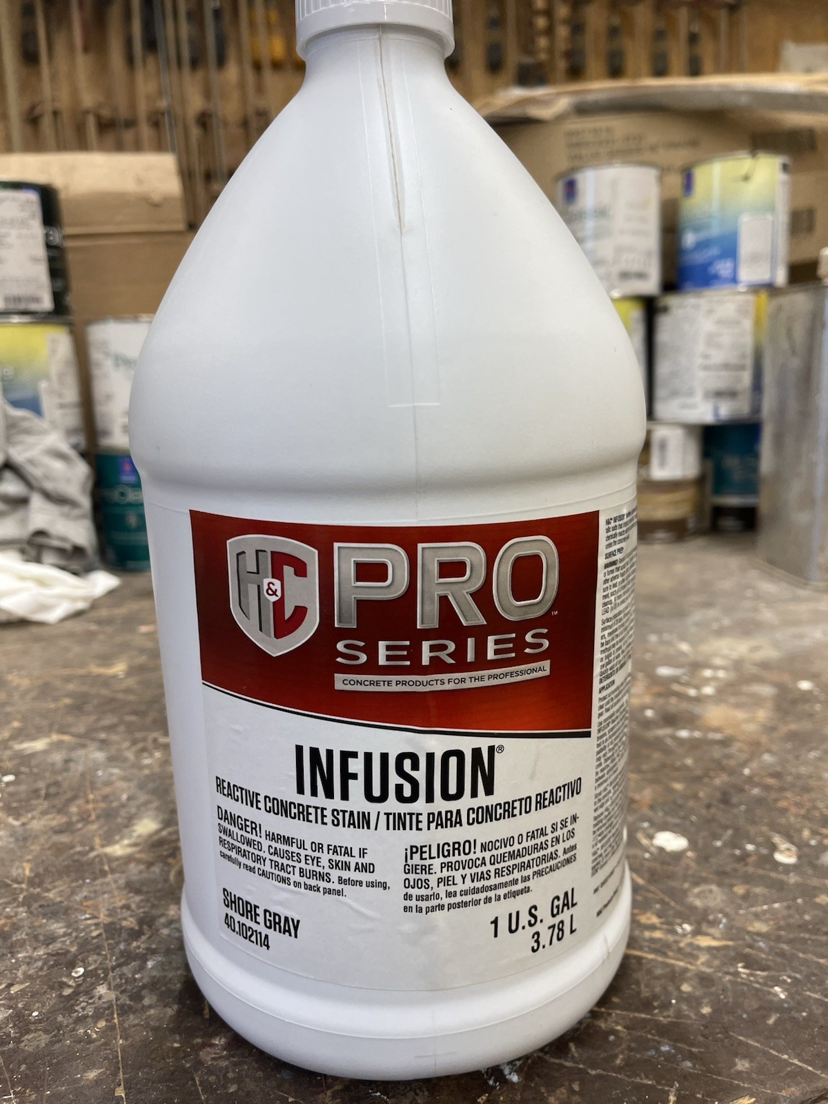 H&C Infusion Pro Series Reactive Acid Concrete Stain/ Shore Gray / Gallon