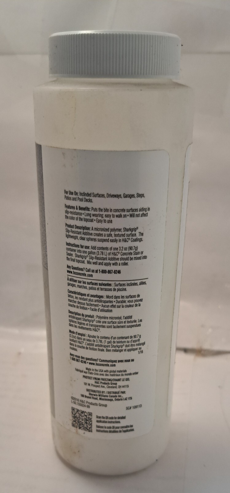 H&C Sharkgrip slip resistant additive bottle 90.7 grams