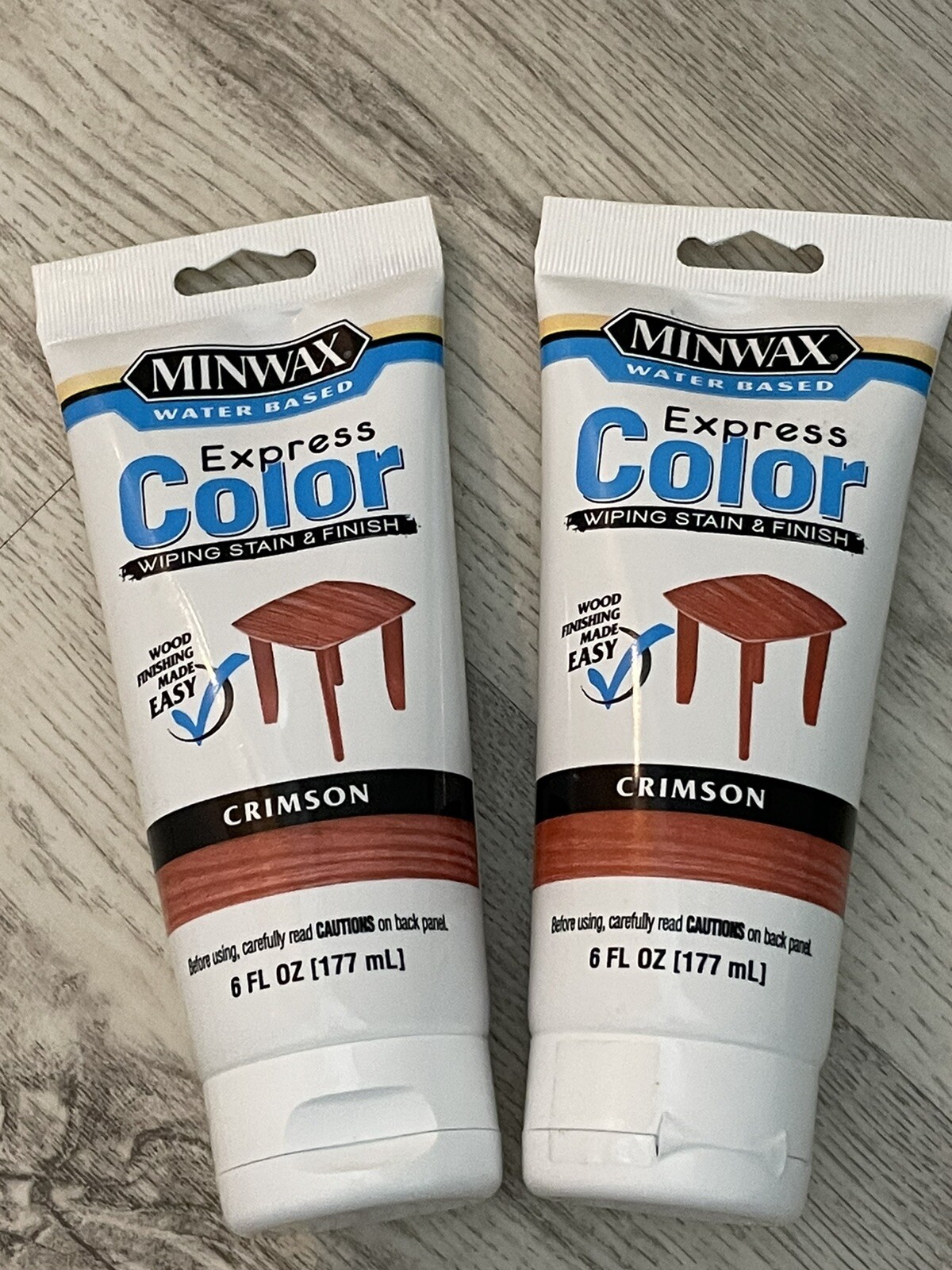 2x Minwax Crimson Express Color Water Based Wiping Stain & Finish Discontinued
