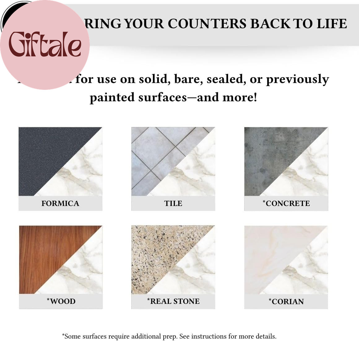 Quartz Easy Epoxy Countertop Paint Kit (Venetian Gold)