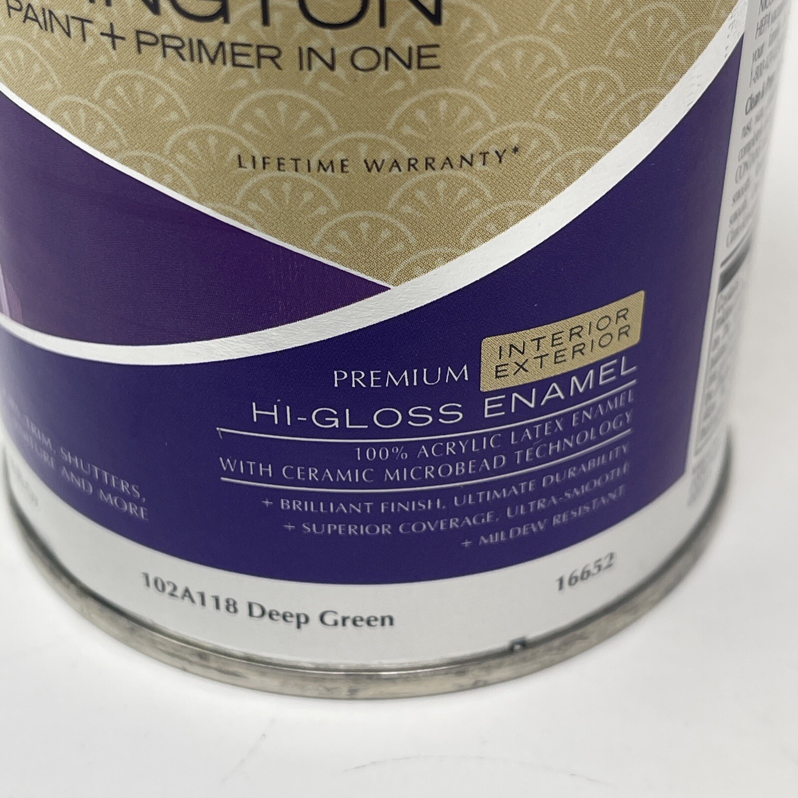 Clark + Kensington 102A118 Interior Exterior High Gloss Enamel Paint, Deep Green