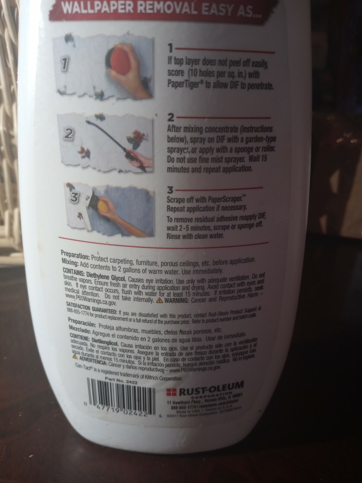 Zinsser DIF Wallpaper Stripper Original Concentrate