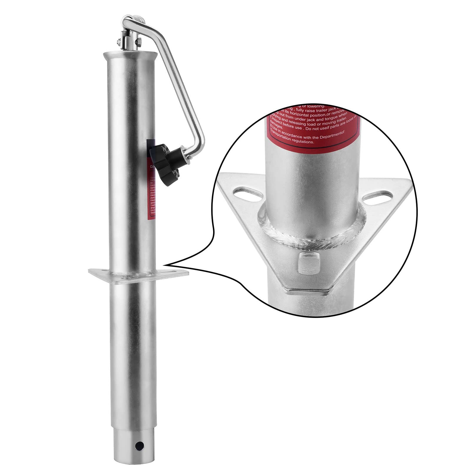 Openroad 5000 Lbs A-Frame Trailer Jack15 Top-Wind Vertical Travel Foot Plate Rv