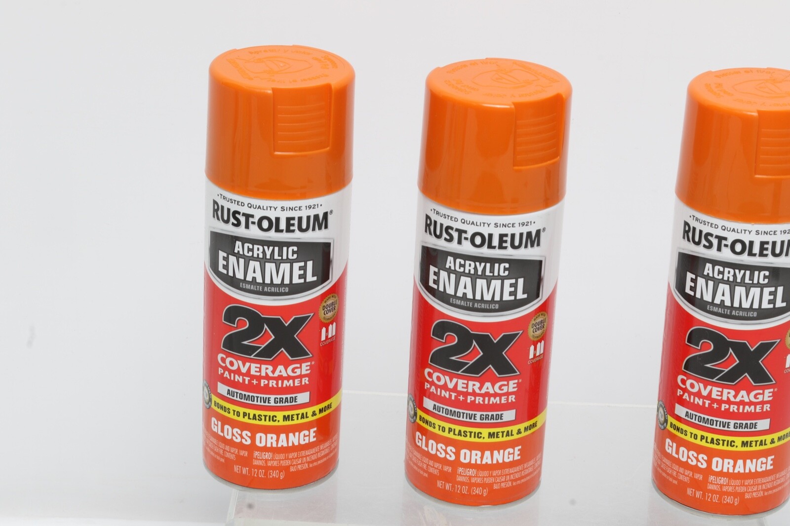 3 Rust-Oleum Painter’s Touch 2X Ultra Cover Spray Paint 12 oz Gloss Orange