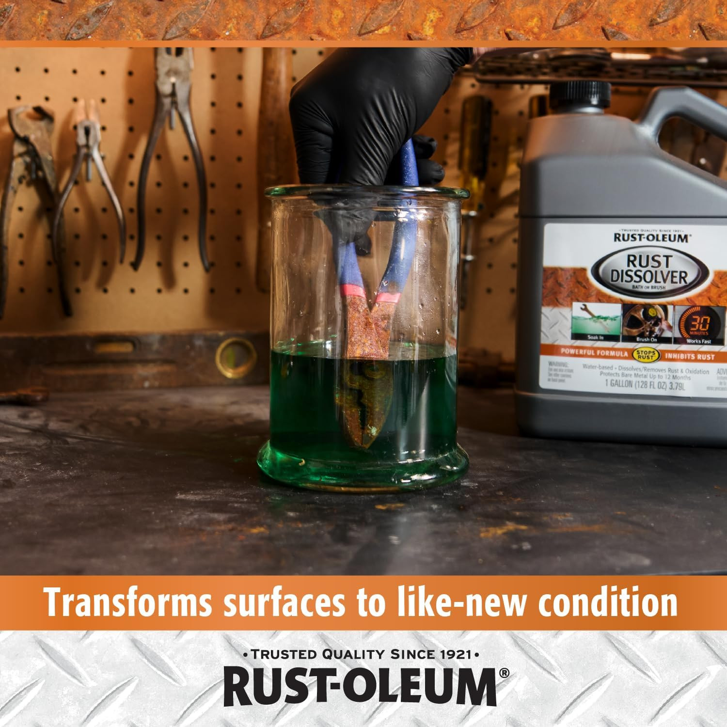 Rust Dissolver Soak & Bath | Heavy-Duty Corrosion Remover for Metal Tools, Cars,