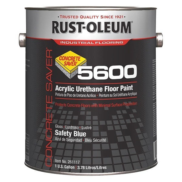 Rust Oleum Floor Paint 1 Gal Safety Blue Gloss Urethane Concrete Coating