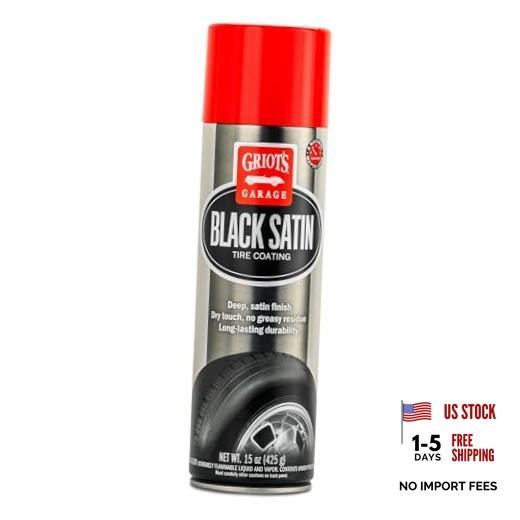 Black Satin Tire Coating, Provides a Low-Gloss, Satin Finish, Non-Greasy, 15oz