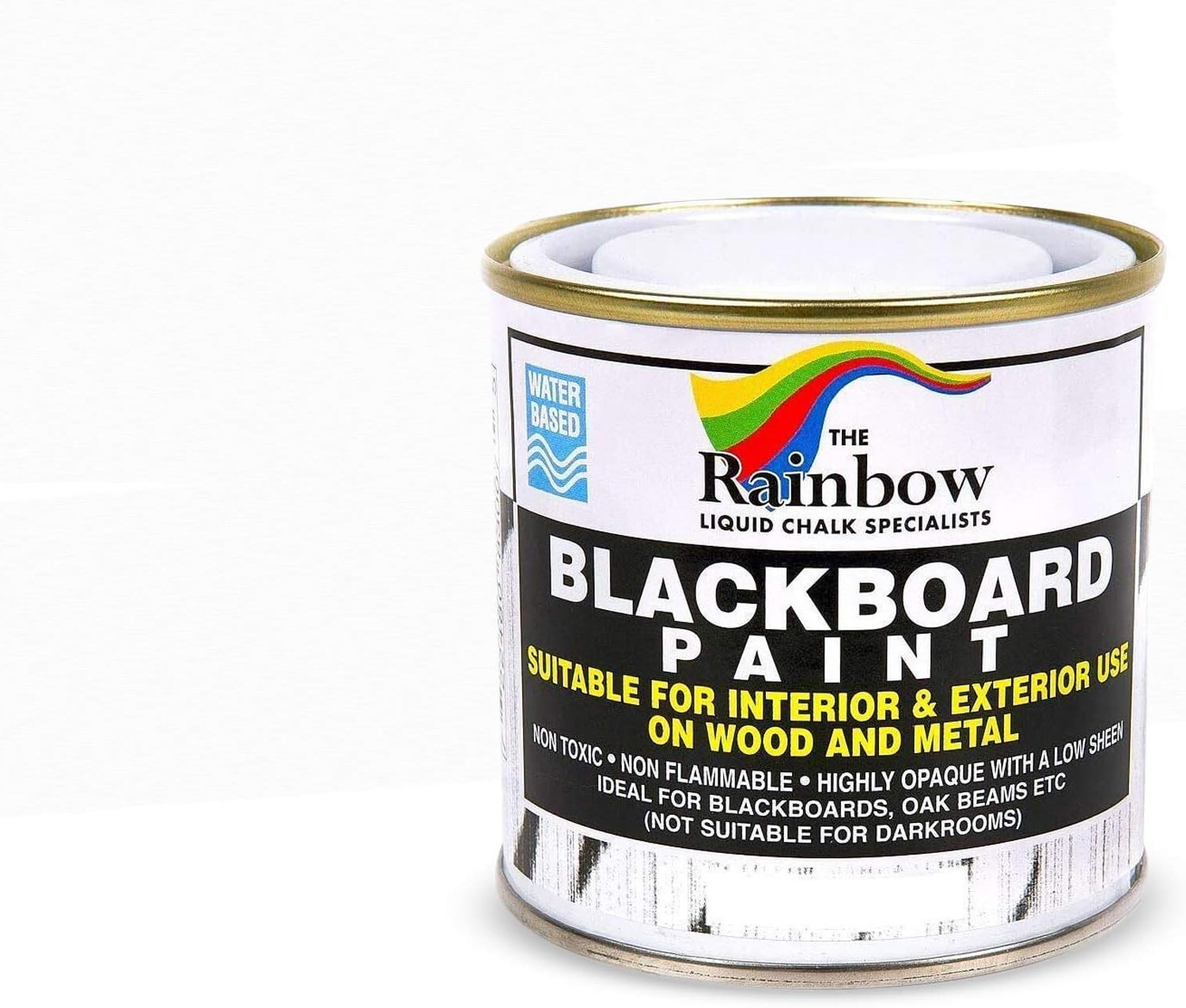 Chalkboard Blackboard Paint – White 8.5oz – Brush on Wood or Any Surface – Matte