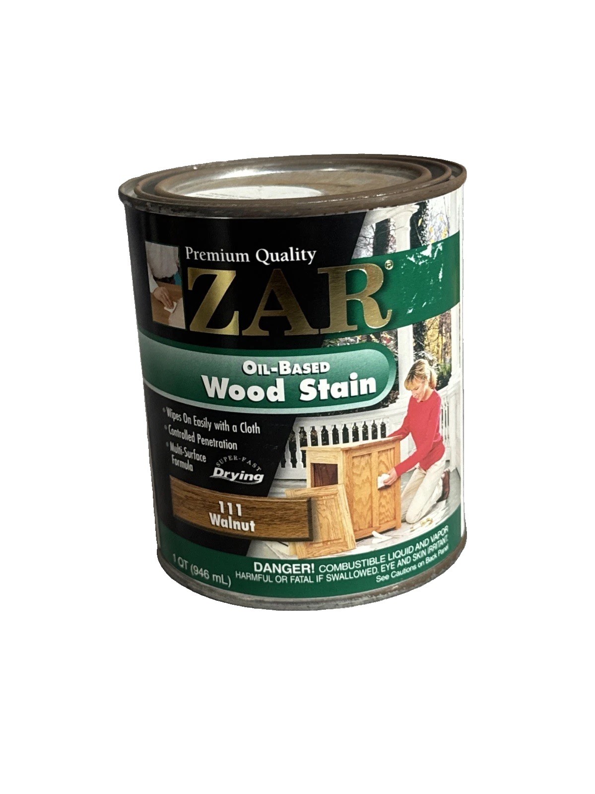 ZAR Wood Finishes Oil-Based Interior Wood Stain 111 Walnut One Quart