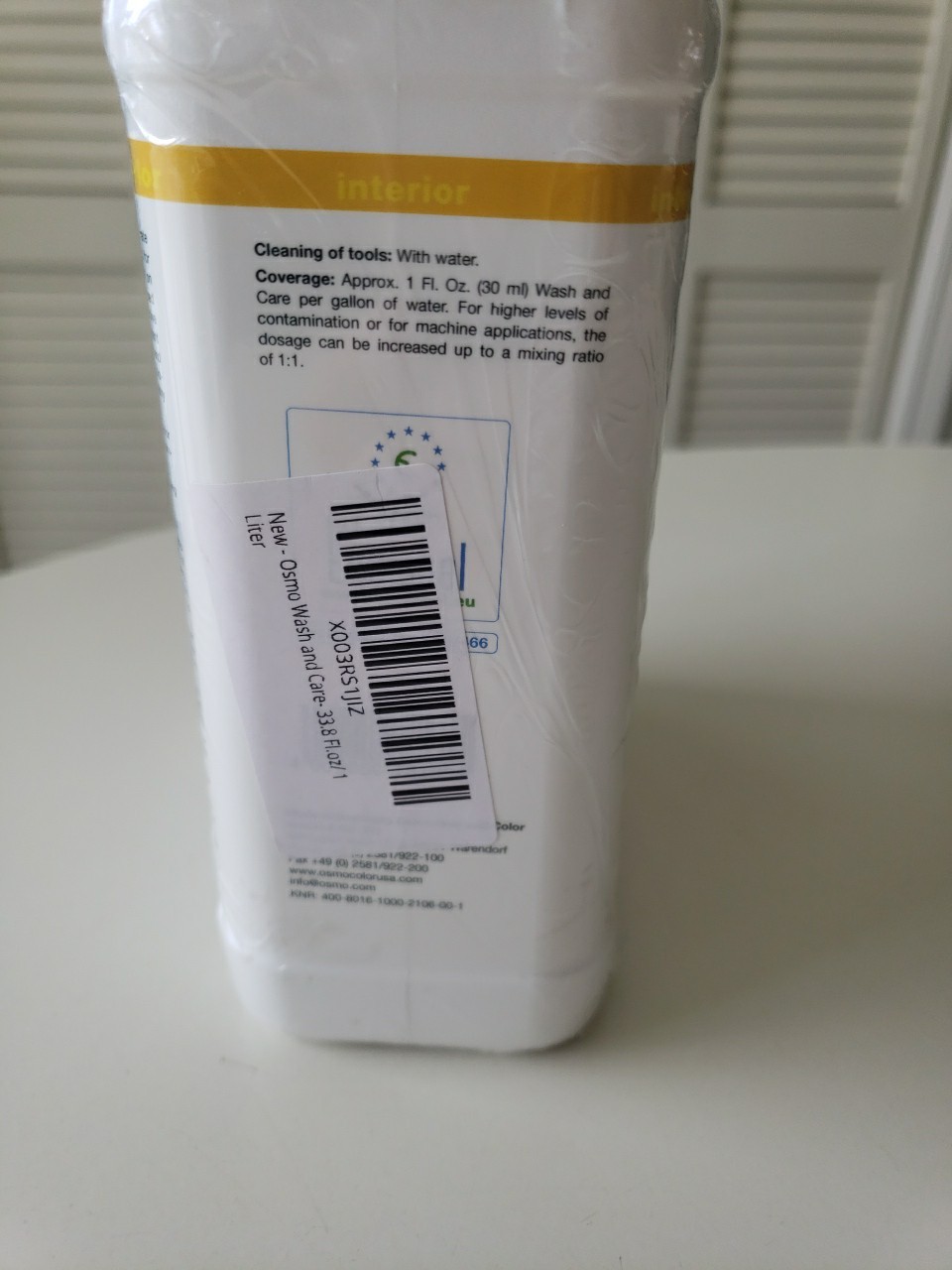 OSMO WASH AND CARE Wood Floor Cleaning Concentrate 1 Liter Sealed