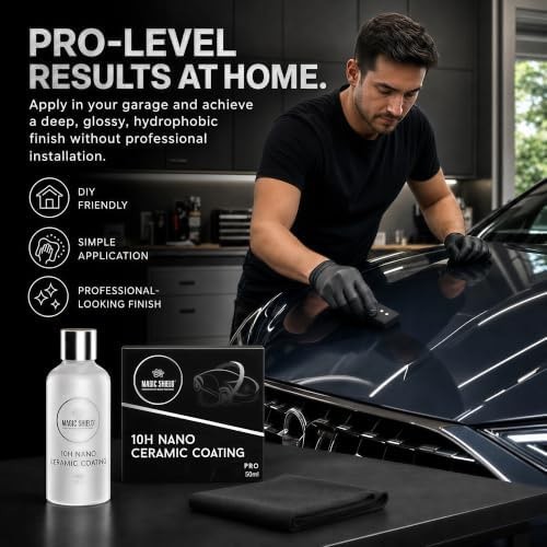 Magic Shield PRO 10H SiO2 Ceramic Coating for Cars, 50 mL | Self-healing fini…