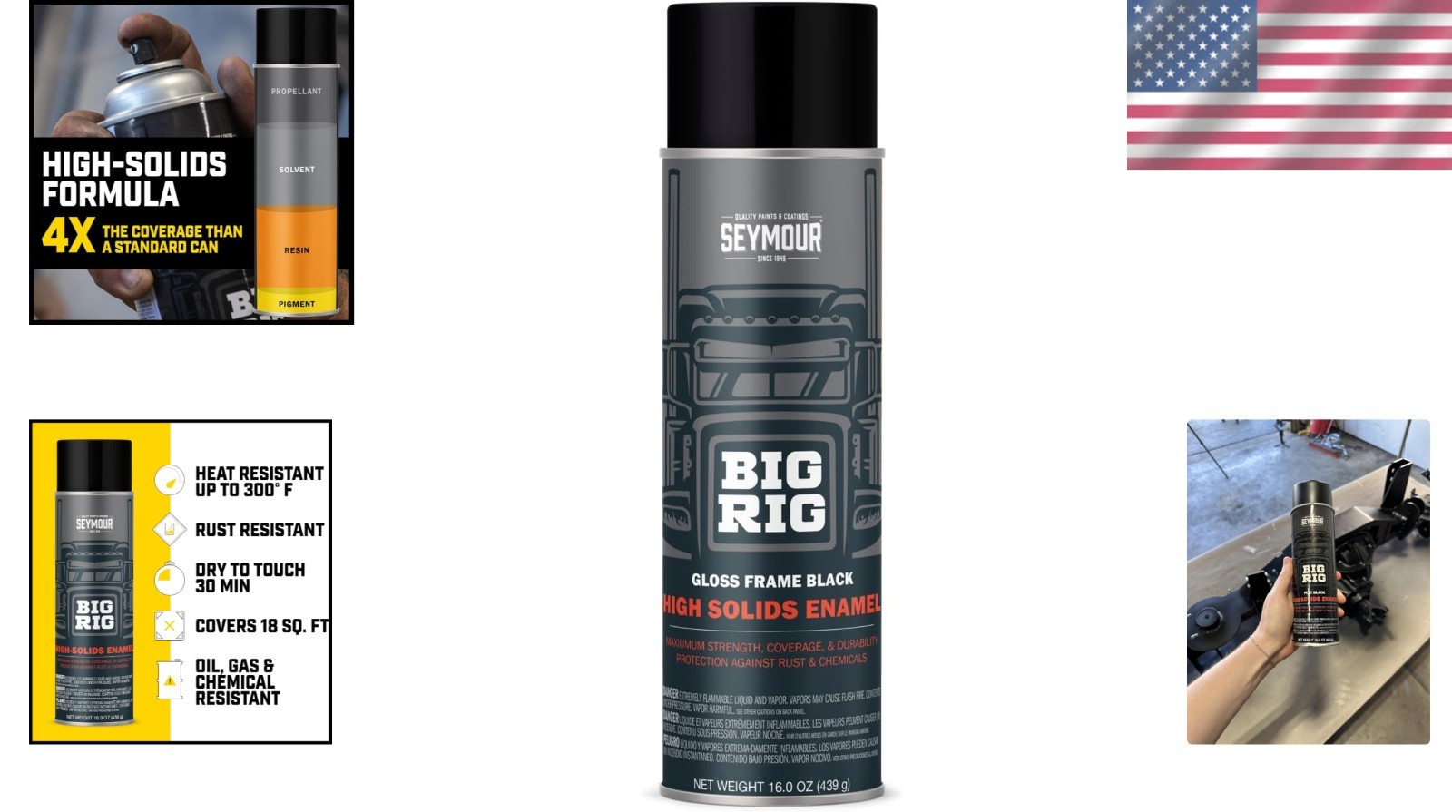 Professional 16oz Gloss Frame Black Aerosol Spray – Ultimate Protection Coating
