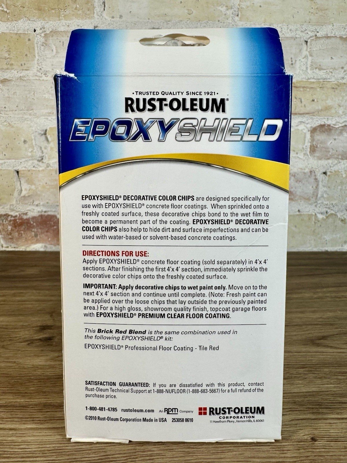 2 Rust-Oleum Epoxy Shield Decorative Color Chips Tile Brick Red Terrazzo 1lb