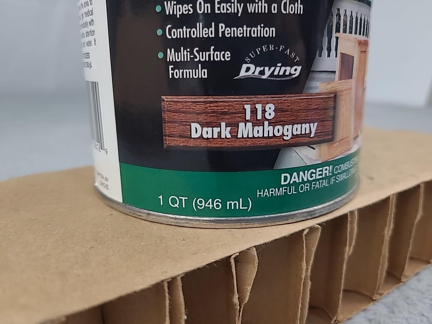 1x Zar Wood Stain DARK MAHOGANY 118 Quart Oil Based Interior