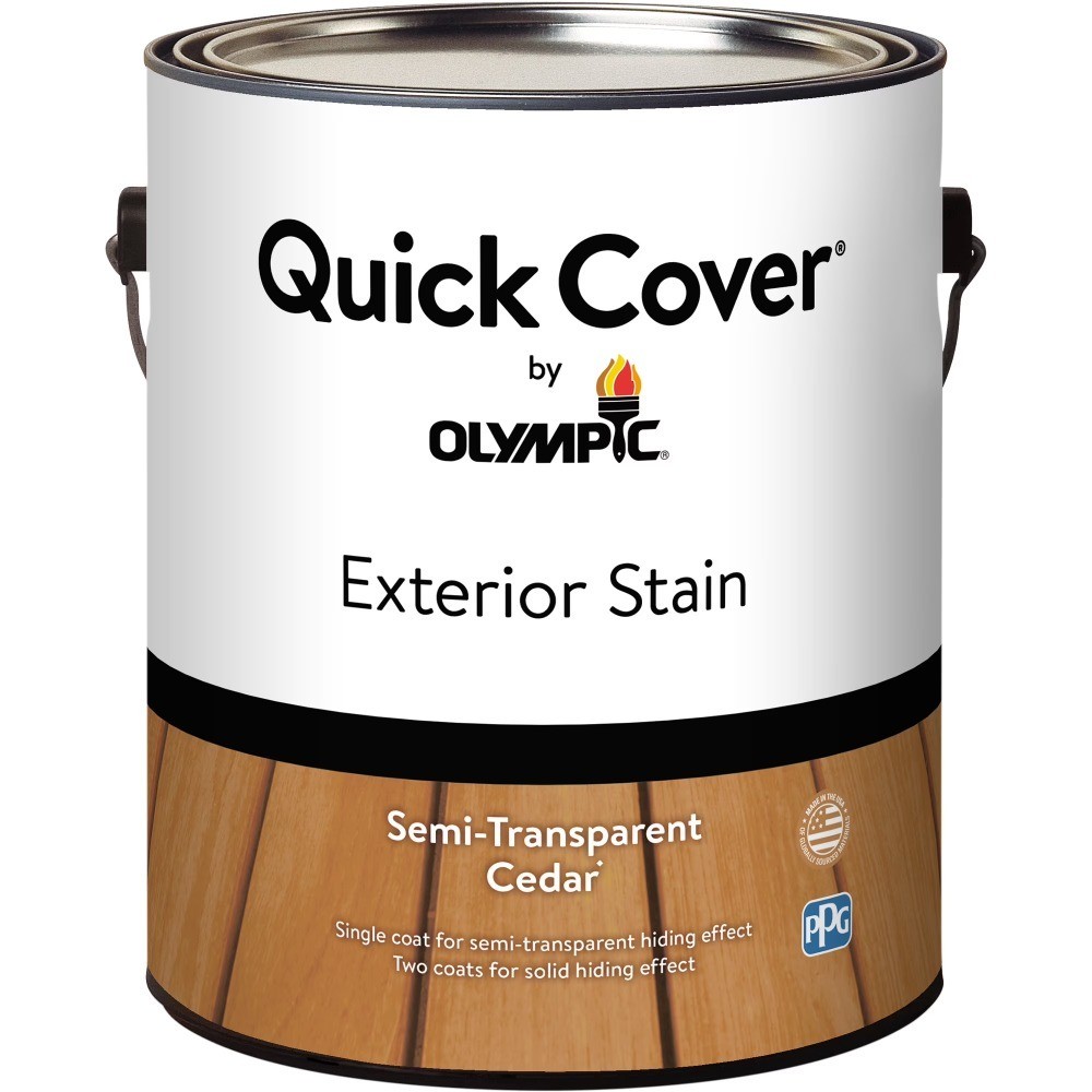 Quick Cover Cedar Semi-Transparent Interior/Exterior Wood Stain, 1 Gallon