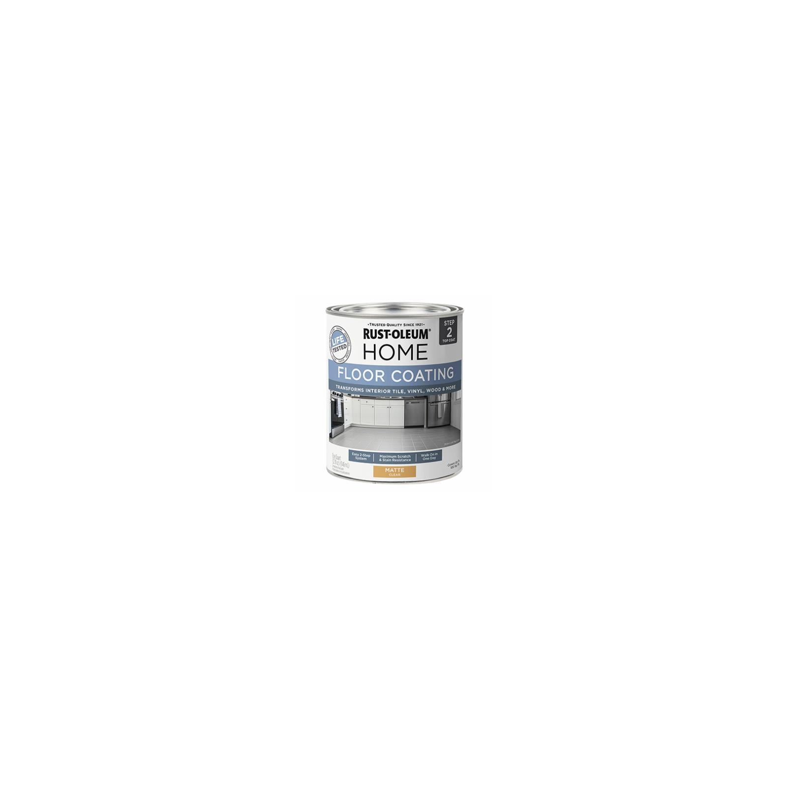 Rust-Oleum HOME Flooring Protective Top Coat Step 2 Clear Matte Finish, Qt- 6 PK