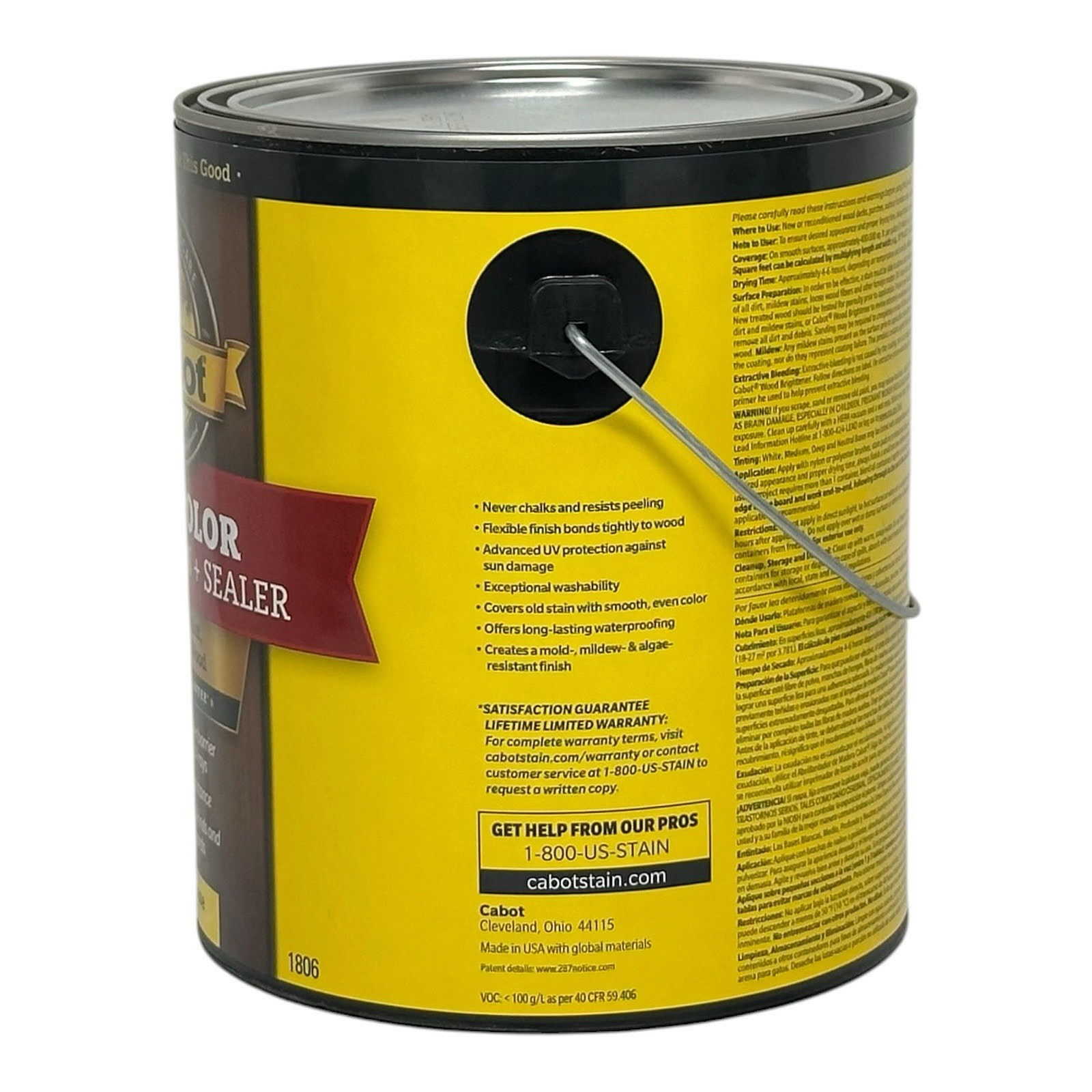 CABOT SOLID COLOR ACRYLIC STAIN + SEALER NEUTRAL BASE 116oz