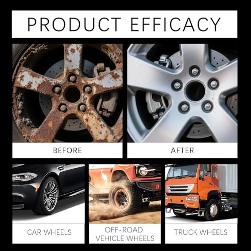 Iron Eraser Rust Remover Spray, Iron Powder Remover Spray for Car Wheels and
