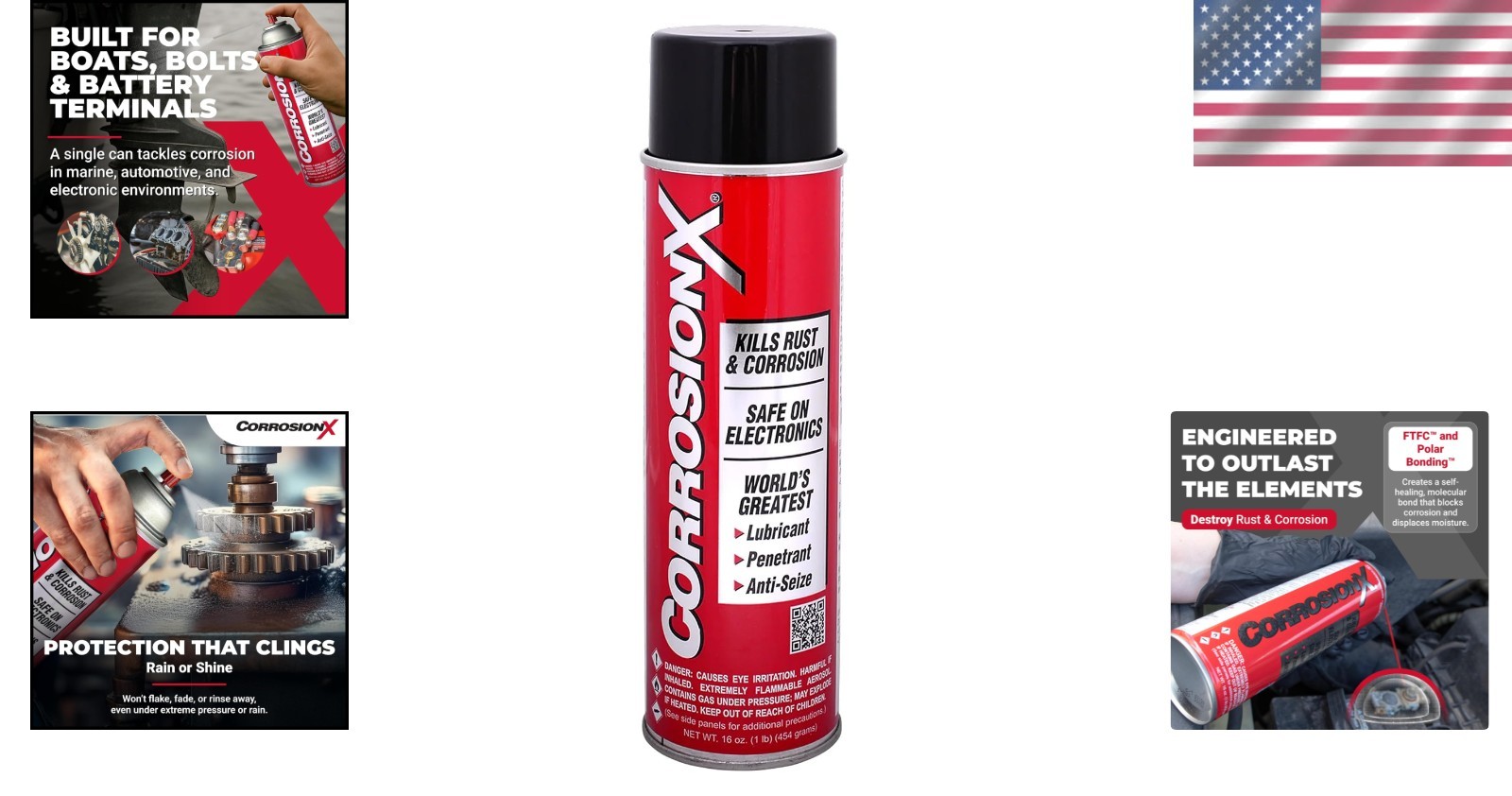 Marine-Grade 16oz Aerosol – Rust Inhibitor & Lubricant for Electronics and Parts