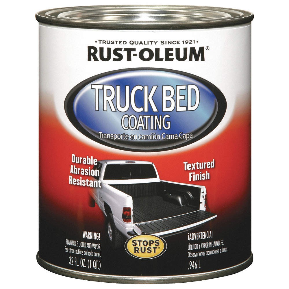 RUST-OLEUM 248915 Truck Bed Coating,Black,1qt. 4YLD2