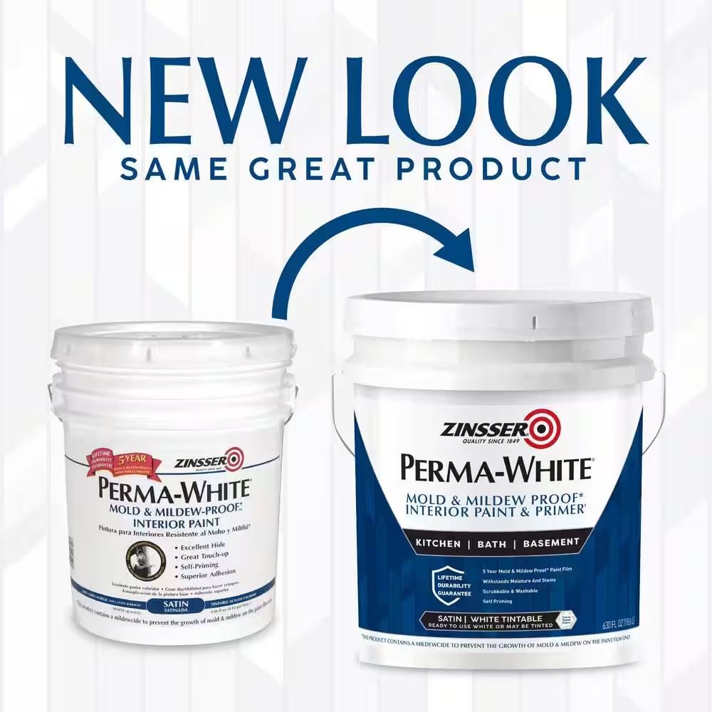 Perma-White 5 Gal. Mold & Mildew-Proof Satin Interior Paint