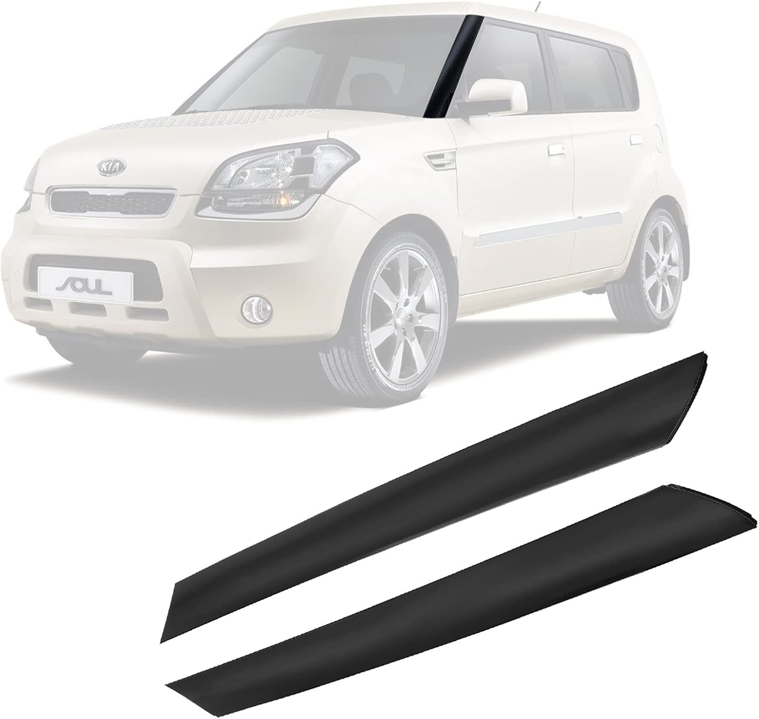 Windshield A-Pillar Trim Molding Set, Compatible with Kia Soul 2010 2011 2012 20