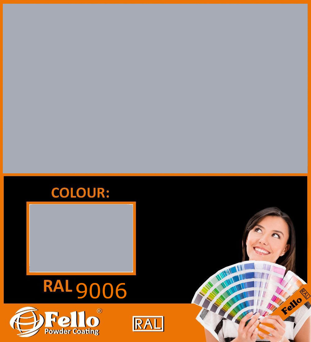 FELLO powder coating – RAL 9006 glossy aluminum fine structure 5KG