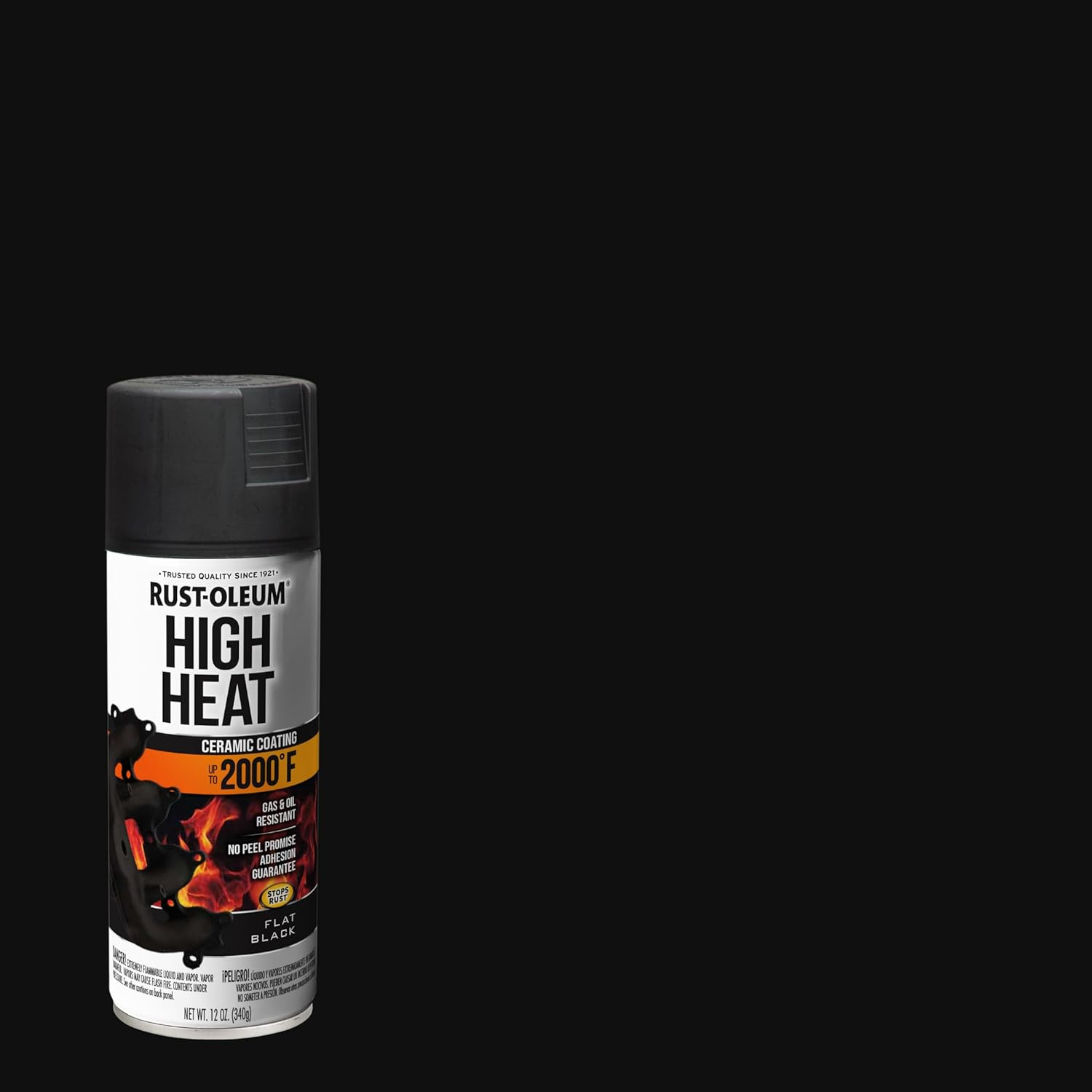 HIGH HEAT Flat Black Automotive Spray Paint Oil Resistant Exhaust Engine Enamel