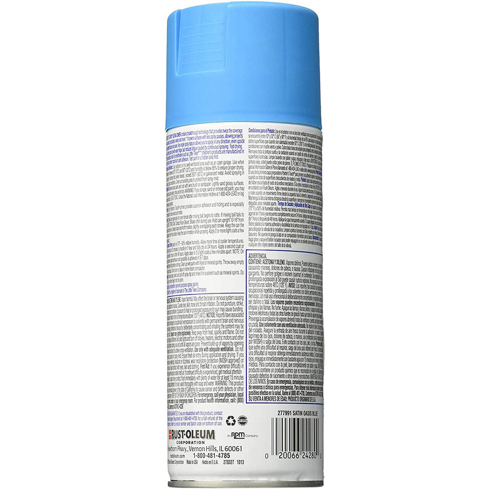 Rust-Oleum 277991 Painter’s Touch 12 Oz Satin Oasis Blue Spray Paint