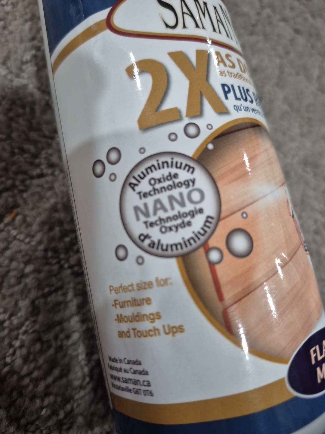 Saman Waterbased Flat Varnish 2x Durable Spray Protects Decorative Surfaces A8