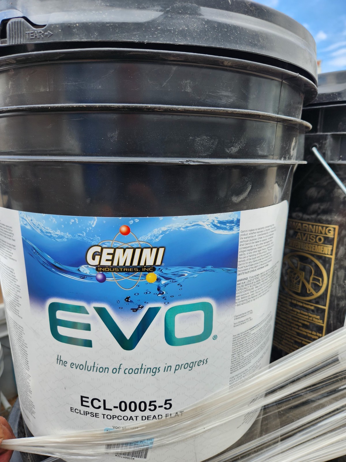 Gemini® Evo® Eclipse Interior Water-Borne Topcoat Clear, Dead Flat, 5 Gallon