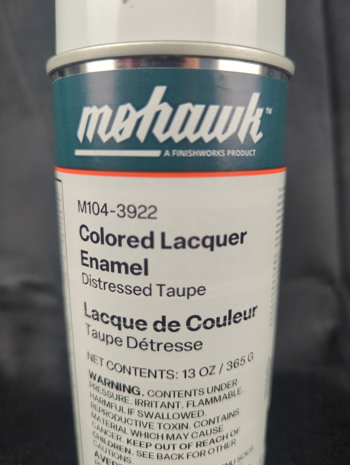 Mohawk M104-3922 Colored Lacquer Enamel Distressed Taupe 13 ounces