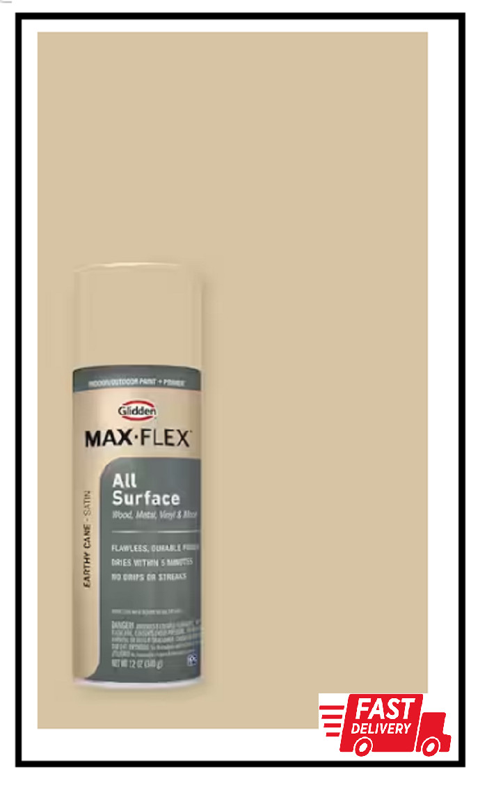 12 Oz. Satin Earthy Cane Interior/Exterior All Surface Spray Paint and Primer