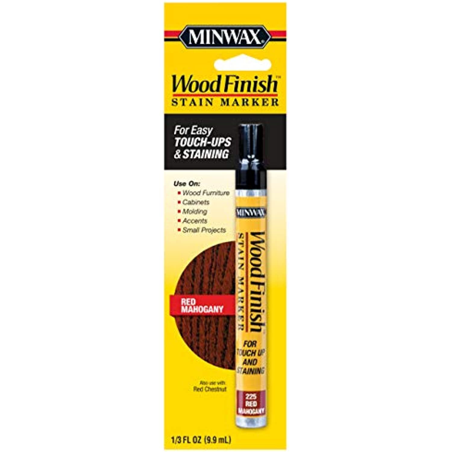Minwax 63484000 Wood Finish Stain Marker, Red Mahogany
