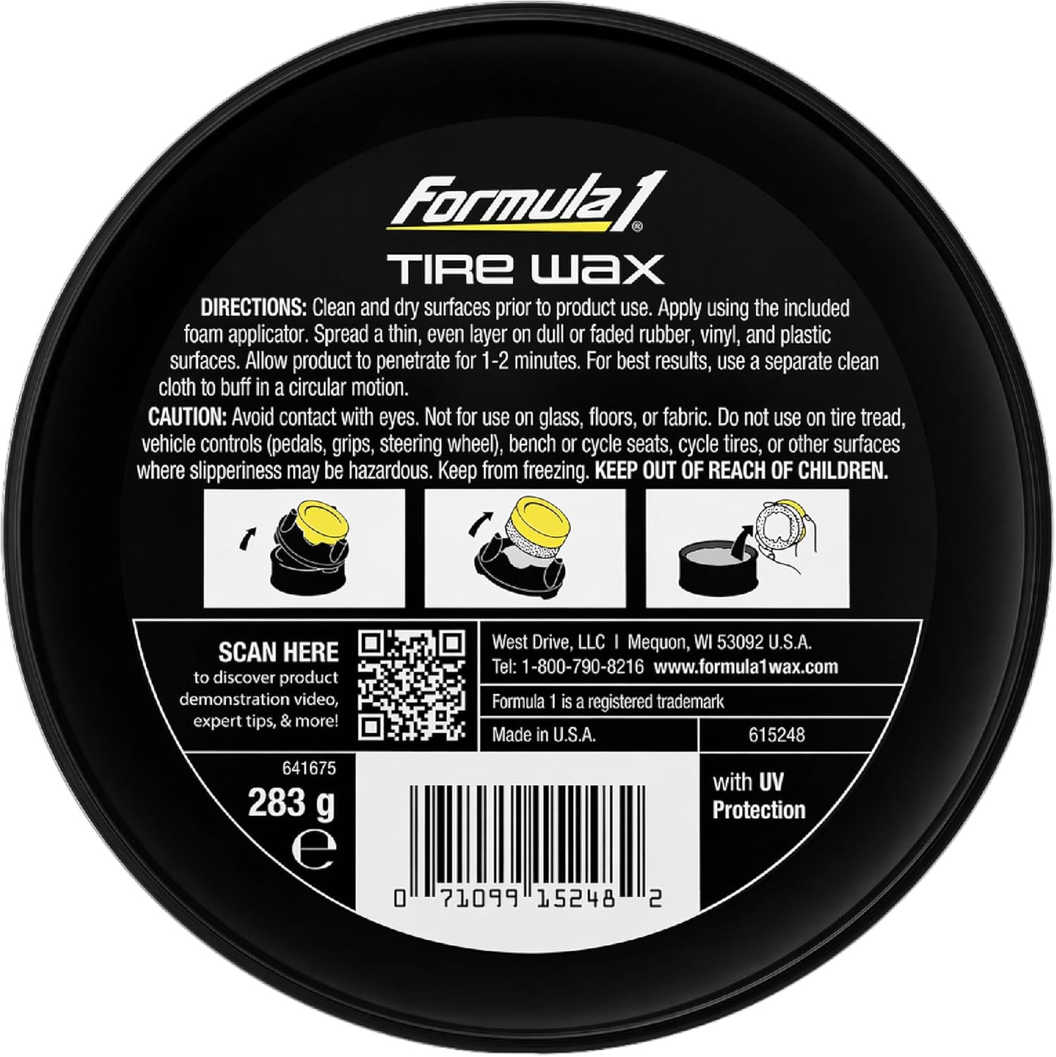 Tire Wax – Long Lasting Tire Gel for Black Glossy Tires, Water Resistant, Restor