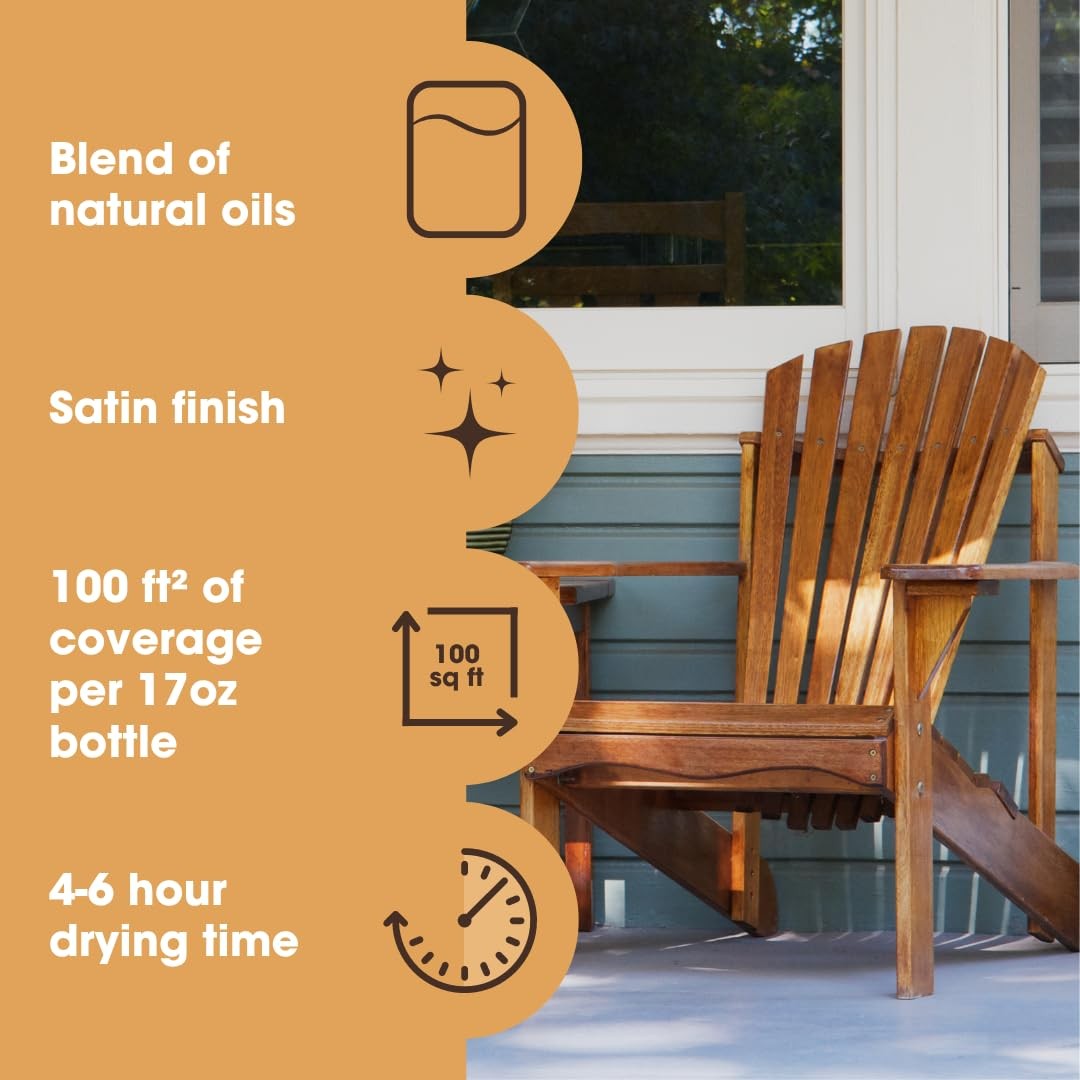 Furniture Clinic Danish Oil 500ml Wood Care Interior Exterior Restoration