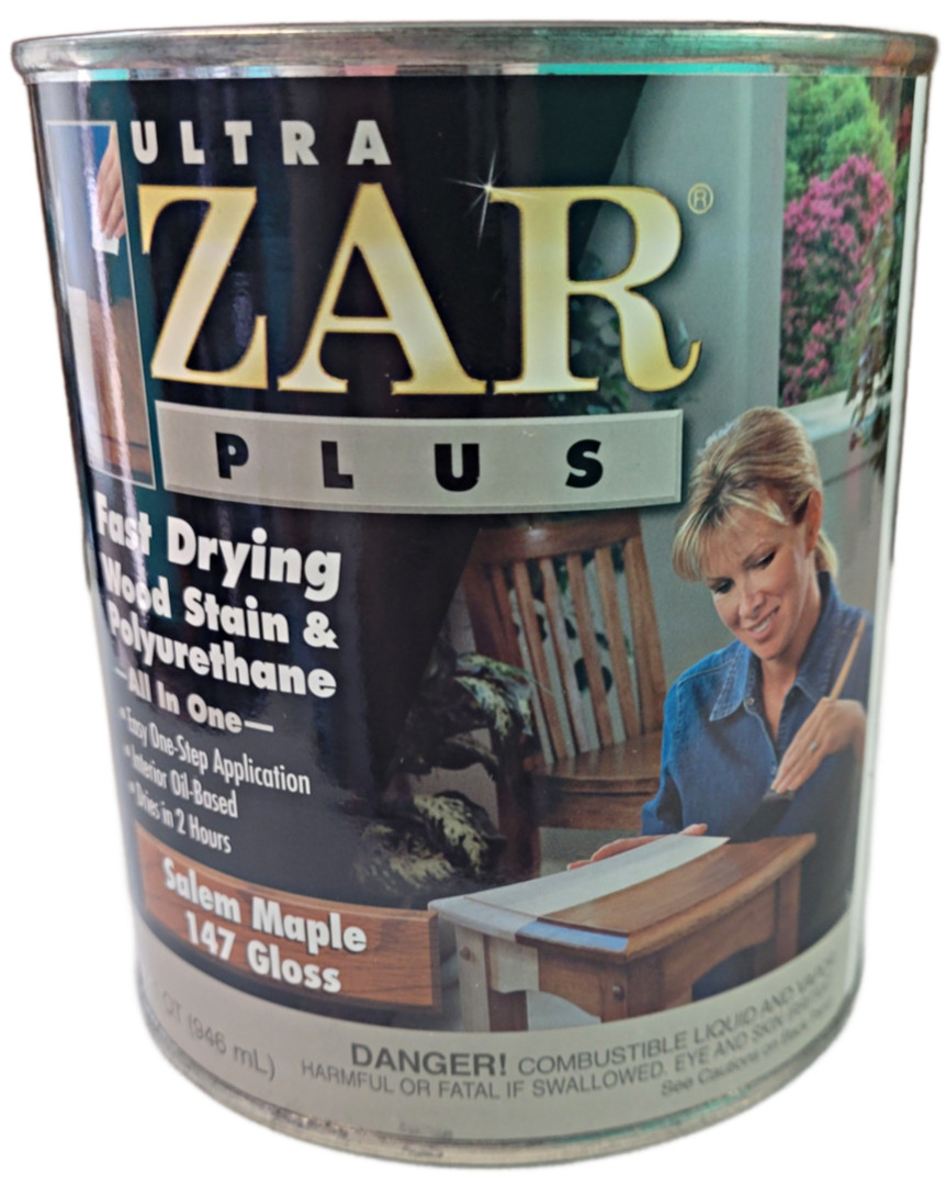 ZAR Plus Wood Stain Polyurethane Salem Maple 147 Gloss Quart Fast Drying