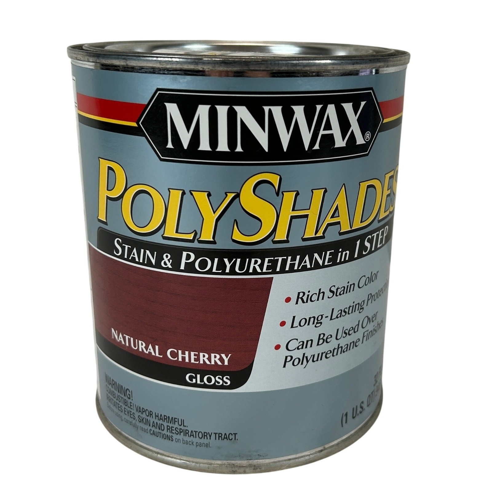 Minwax PolyShades Natural Cherry Gloss Wood Stain and Polyurethane 1 Step 32oz
