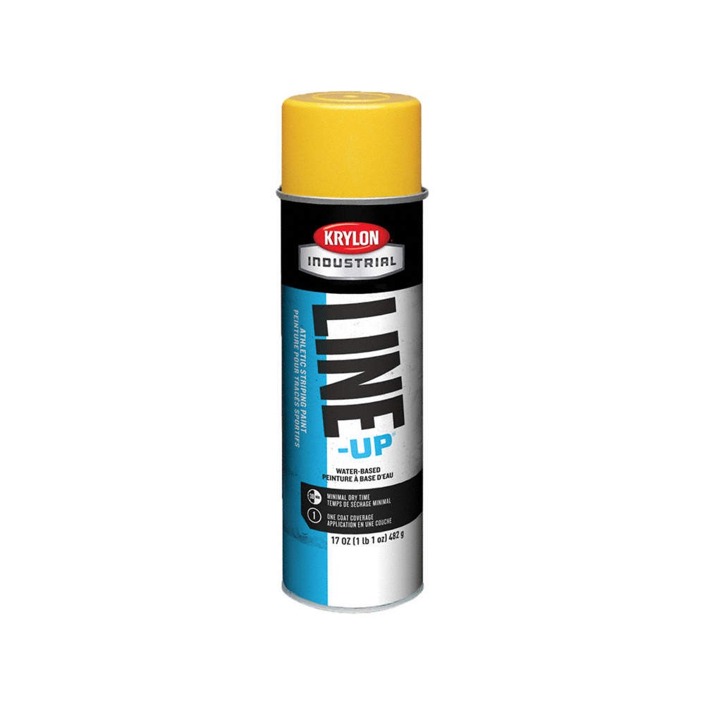KRYLON INDUSTRIAL K00830608 Striping Paint,20 oz,Athletic Yellow 54TH31