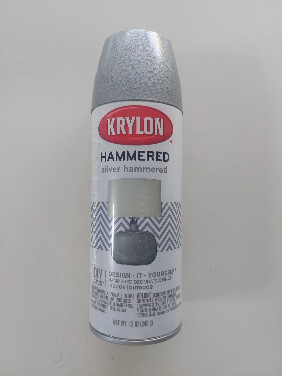 Krylon Hammered Spray Paint, Silver Hammered, 12 Oz.