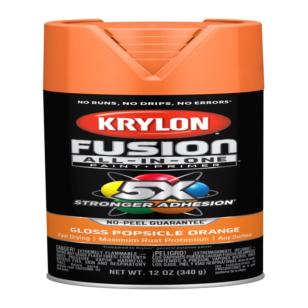 All Surfaces Rust Protection Gloss Popsicle Orange Spray Paint In/Outdoor 12 Oz