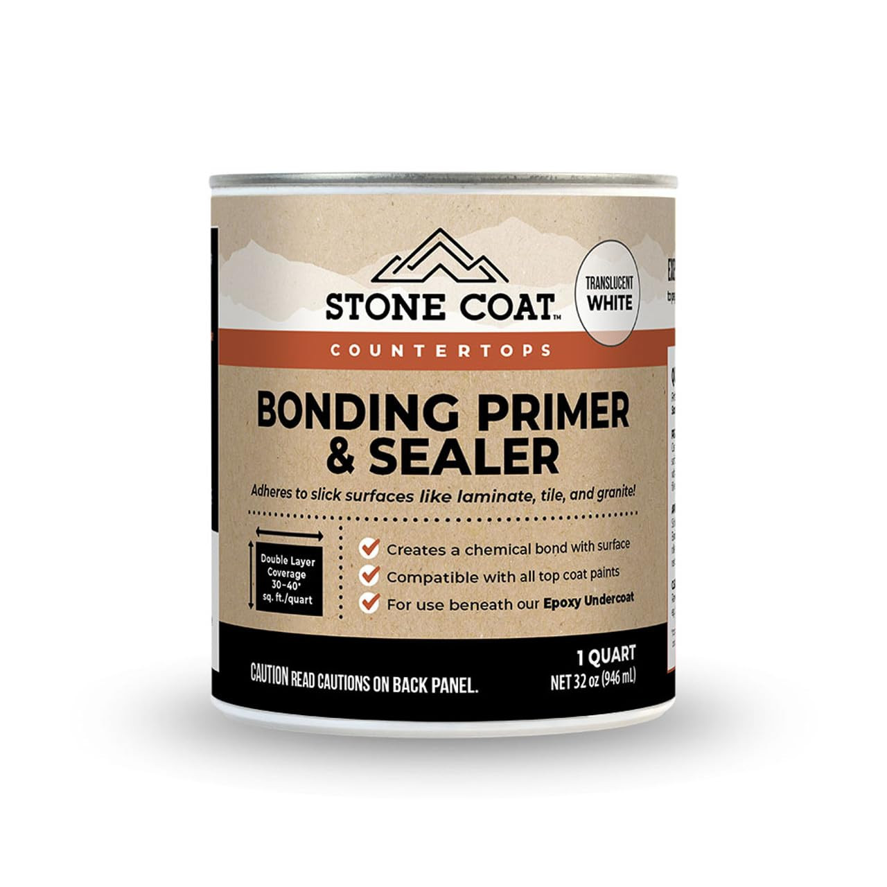 Stone Coat Countertops Bonding Primer and Sealer, 1 Quart (30-40 Sqft with 2 Coa