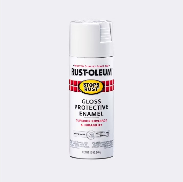 6 PACK Arctic White, Rust-Oleum Stops Rust Protective Enamel Gloss Spray Paint